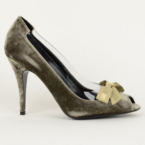 STELLA MCCARTNEY SHOES VELVET BOW PUMPS  sz IT 39.5 US 9.5 - Picture 1 of 8